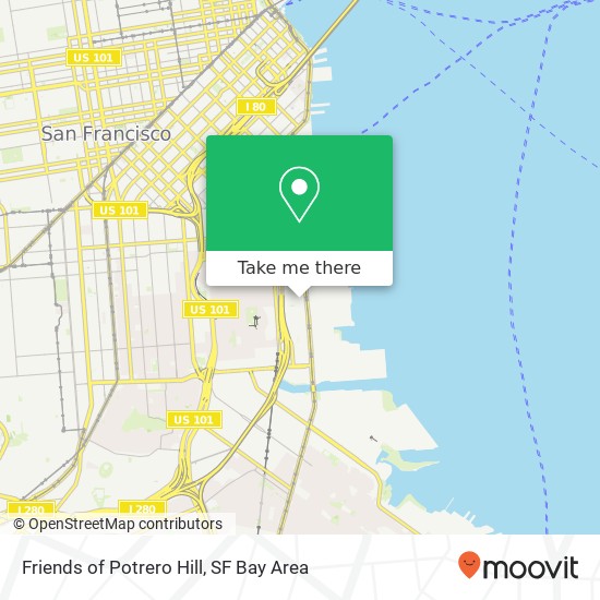 Mapa de Friends of Potrero Hill, 1060 Tennessee St