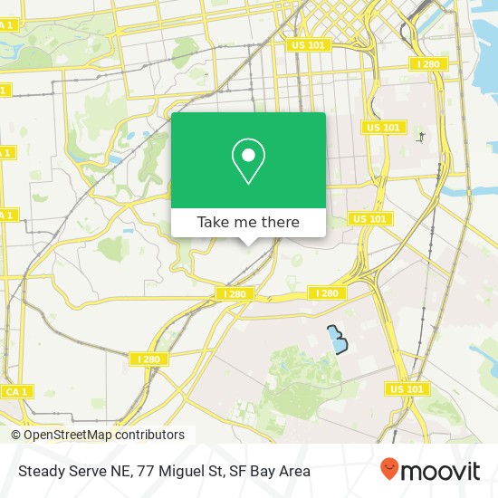 Steady Serve NE, 77 Miguel St map