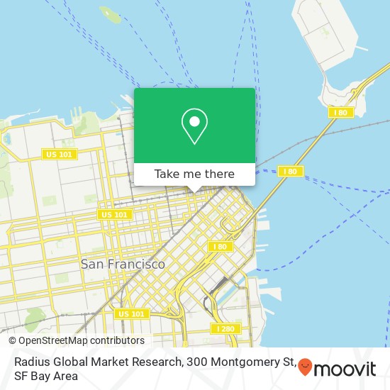 Mapa de Radius Global Market Research, 300 Montgomery St