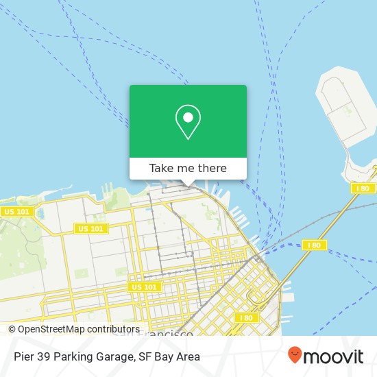 Mapa de Pier 39 Parking Garage, San Francisco, CA 94133