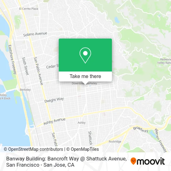 Banway Building: Bancroft Way @ Shattuck Avenue map