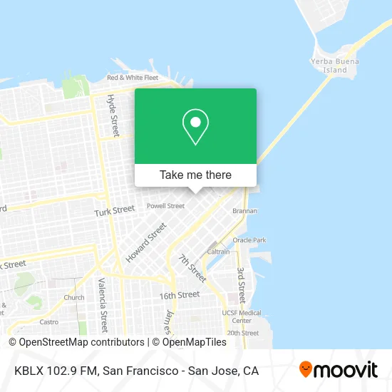 KBLX 102.9 FM map