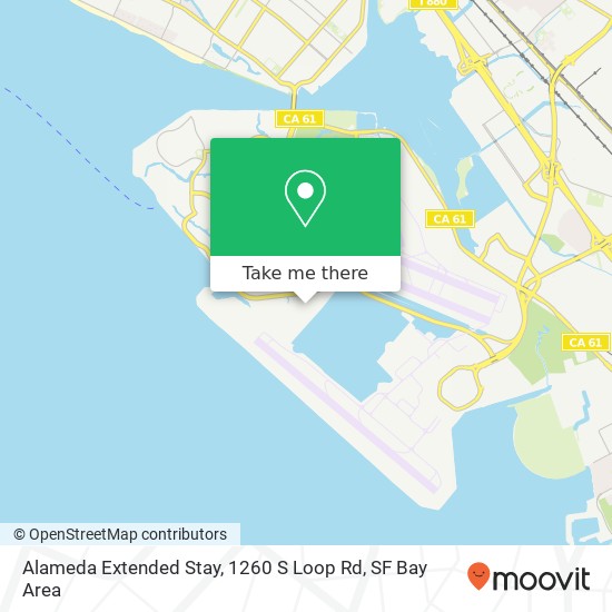 Alameda Extended Stay, 1260 S Loop Rd map