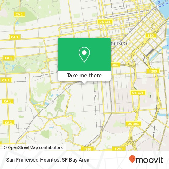 Mapa de San Francisco Heantos, 4023 18th St