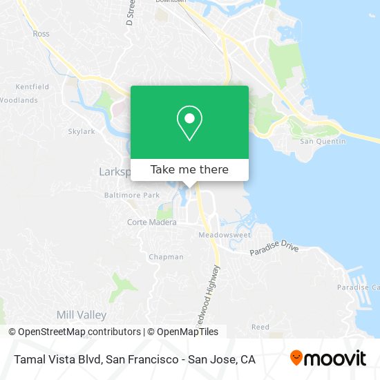 Tamal Vista Blvd map
