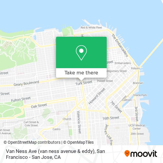 Mapa de Van Ness Ave (van ness avenue & eddy)