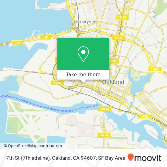 Mapa de 7th St (7th adeline), Oakland, CA 94607