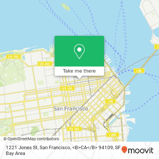 1221 Jones St, San Francisco, <B>CA< / B> 94109 map