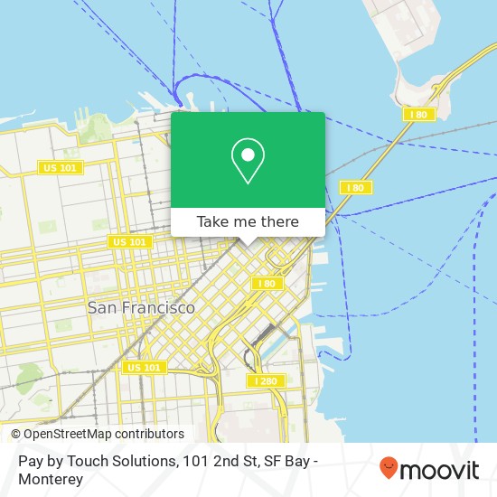 Mapa de Pay by Touch Solutions, 101 2nd St