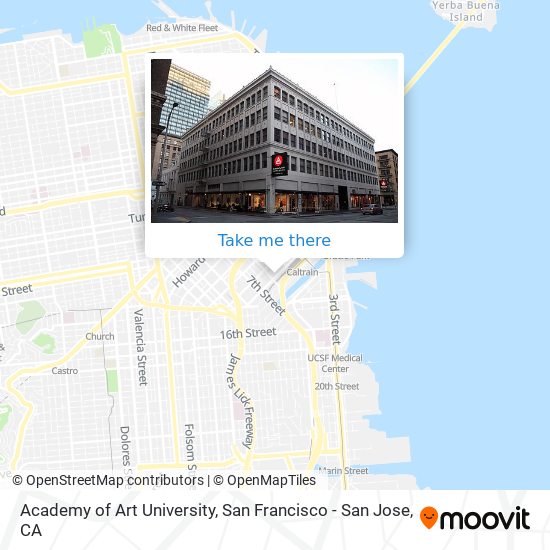 Academy of Art University map