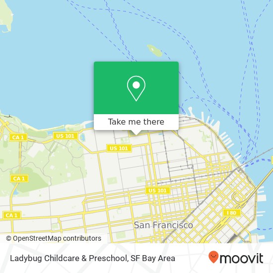 Mapa de Ladybug Childcare & Preschool, 1355 Bay St