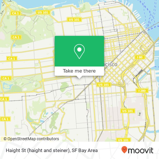Mapa de Haight St (haight and steiner), San Francisco, CA 94117