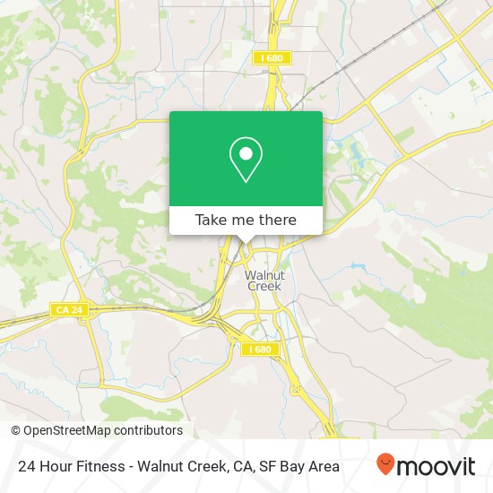 24 Hour Fitness - Walnut Creek, CA, 2033 N Main St map