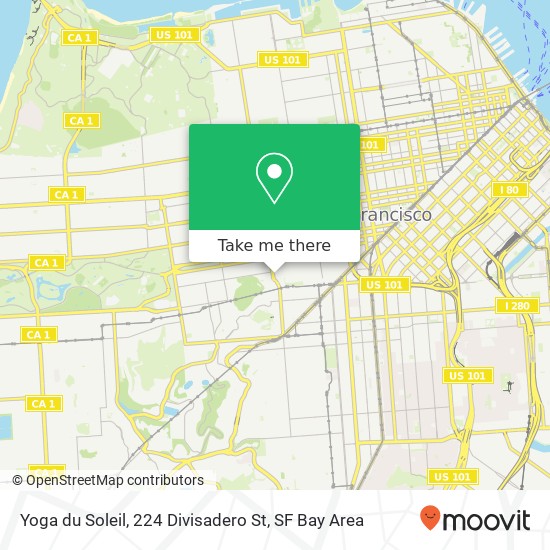 Mapa de Yoga du Soleil, 224 Divisadero St
