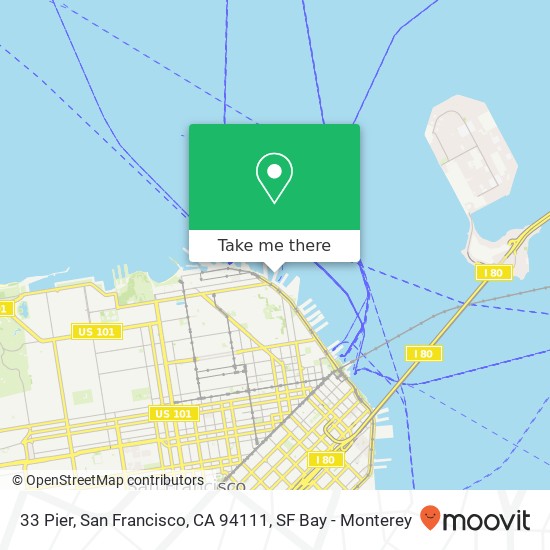 Mapa de 33 Pier, San Francisco, CA 94111