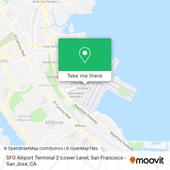 SFO Airport Terminal 2-Lower Level map