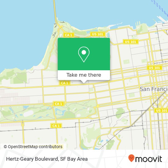 Mapa de Hertz-Geary Boulevard, 3928 Geary Blvd