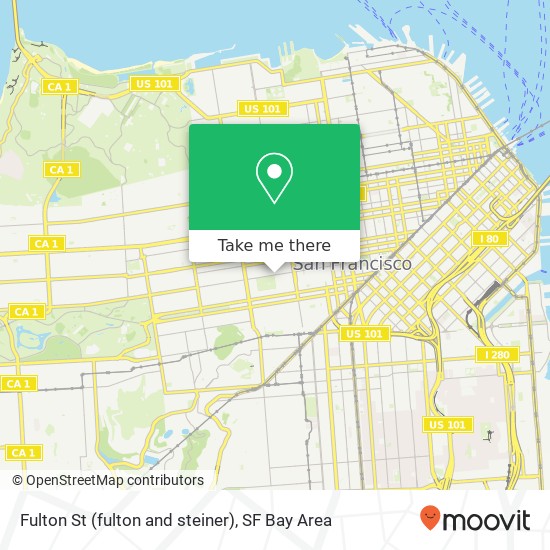 Mapa de Fulton St (fulton and steiner), San Francisco, CA 94117