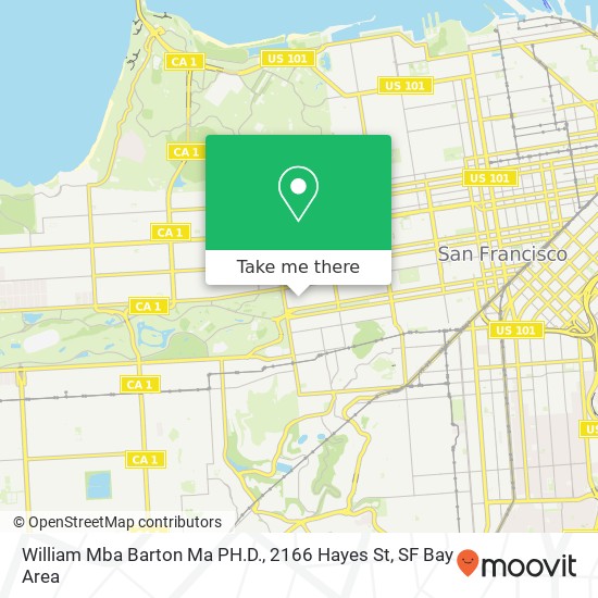Mapa de William Mba Barton Ma PH.D., 2166 Hayes St