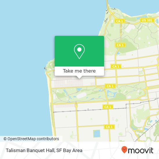 Mapa de Talisman Banquet Hall, 3255 Balboa St