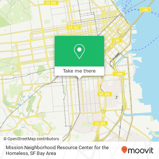 Mapa de Mission Neighborhood Resource Center for the Homeless, 165 Capp St