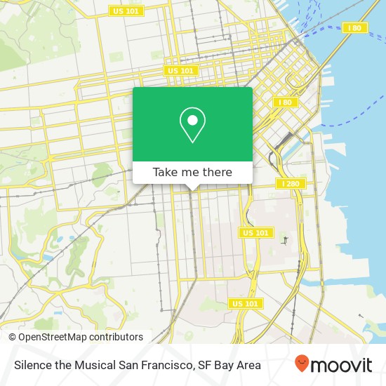 Mapa de Silence the Musical San Francisco