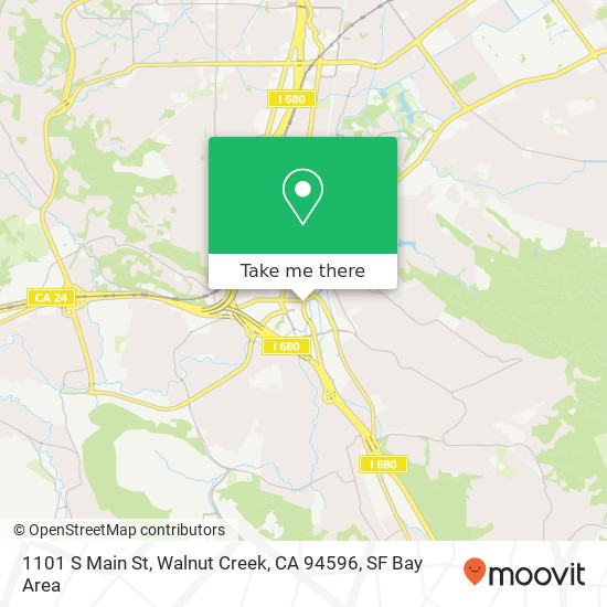 Mapa de 1101 S Main St, Walnut Creek, CA 94596