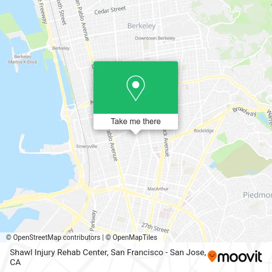 Shawl Injury Rehab Center map