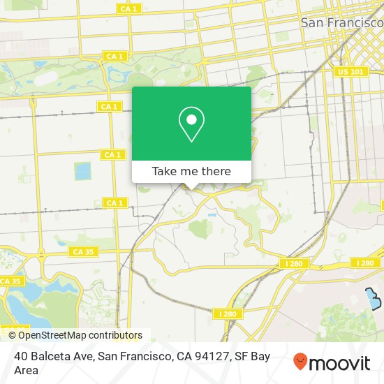 40 Balceta Ave, San Francisco, CA 94127 map