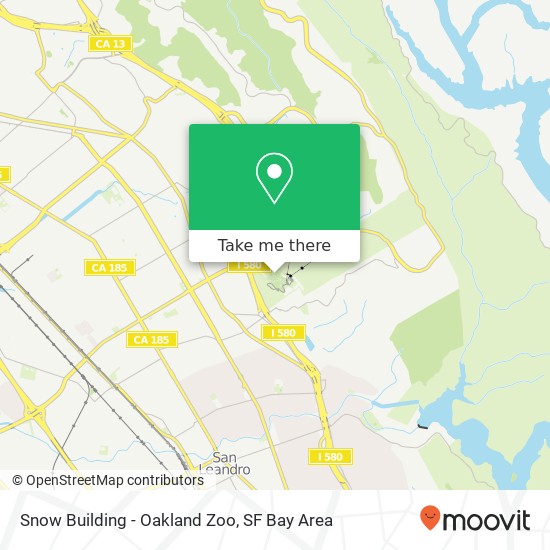 Snow Building - Oakland Zoo map