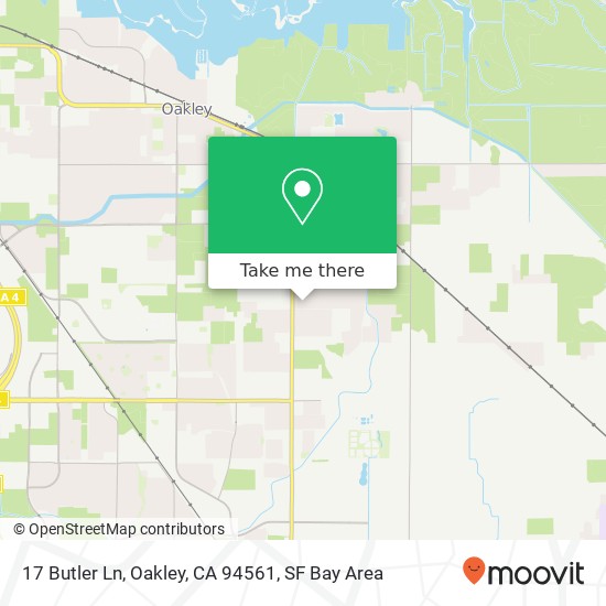 Mapa de 17 Butler Ln, Oakley, CA 94561