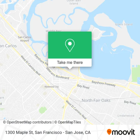 Mapa de 1300 Maple St