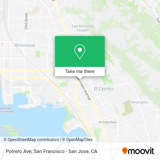 Mapa de Potrero Ave