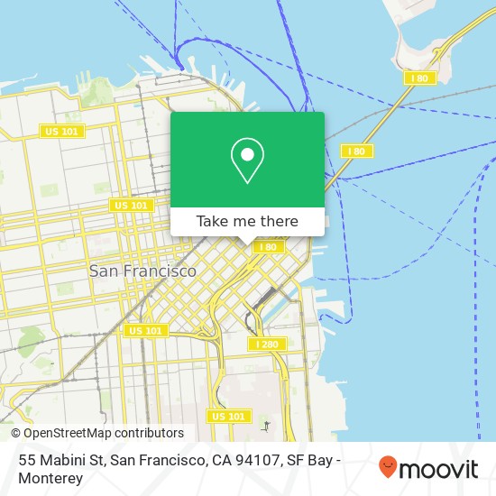 Mapa de 55 Mabini St, San Francisco, CA 94107