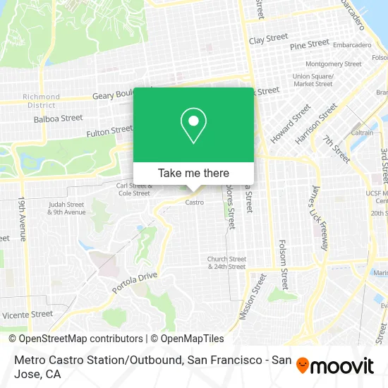 Metro Castro Station/Outbound map