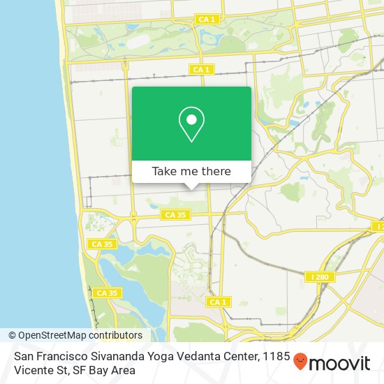 San Francisco Sivananda Yoga Vedanta Center, 1185 Vicente St map