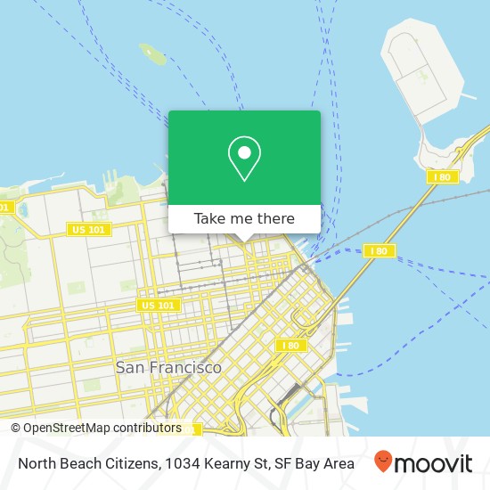 Mapa de North Beach Citizens, 1034 Kearny St