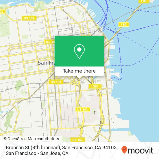 Brannan St (8th brannan), San Francisco, CA 94103 map