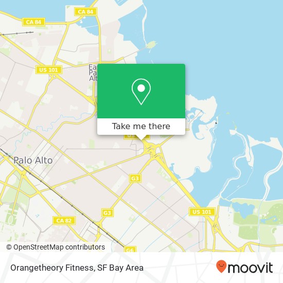 Mapa de Orangetheory Fitness, 2190 W Bayshore Rd