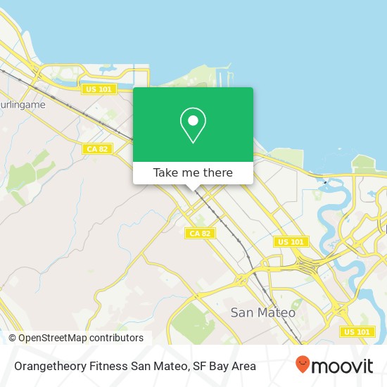 Orangetheory Fitness San Mateo, 101 S B St map