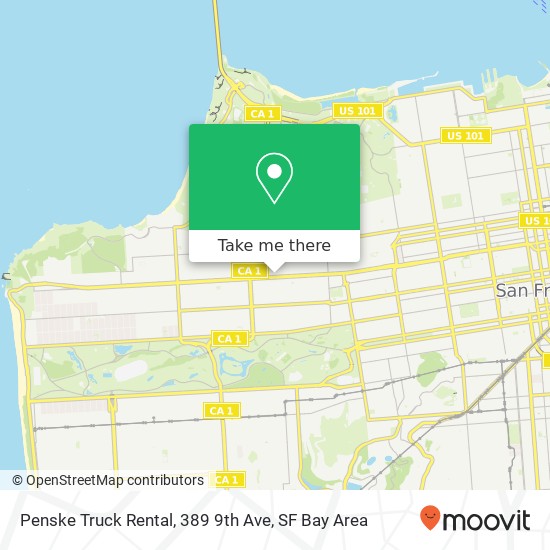 Mapa de Penske Truck Rental, 389 9th Ave