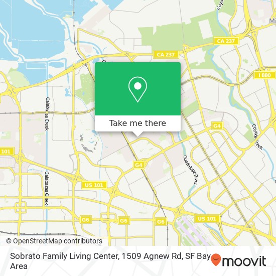 Sobrato Family Living Center, 1509 Agnew Rd map