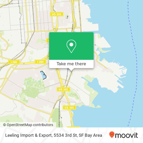 Mapa de Leeling Import & Export, 5534 3rd St