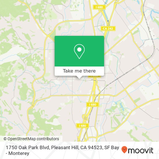 Mapa de 1750 Oak Park Blvd, Pleasant Hill, CA 94523
