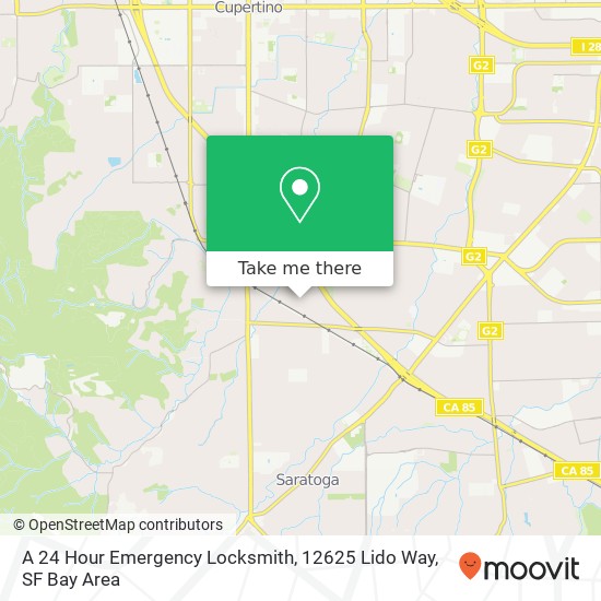 A 24 Hour Emergency Locksmith, 12625 Lido Way map