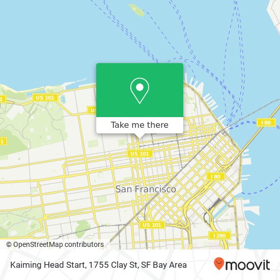 Mapa de Kaiming Head Start, 1755 Clay St