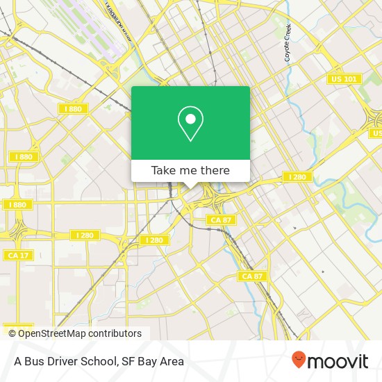 Mapa de A Bus Driver School, 490 W San Carlos St