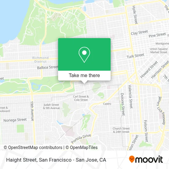 Haight Street map