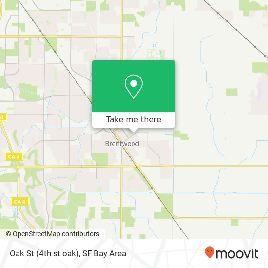 Mapa de Oak St (4th st oak), Brentwood, CA 94513