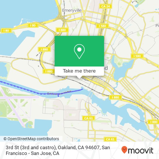Mapa de 3rd St (3rd and castro), Oakland, CA 94607
